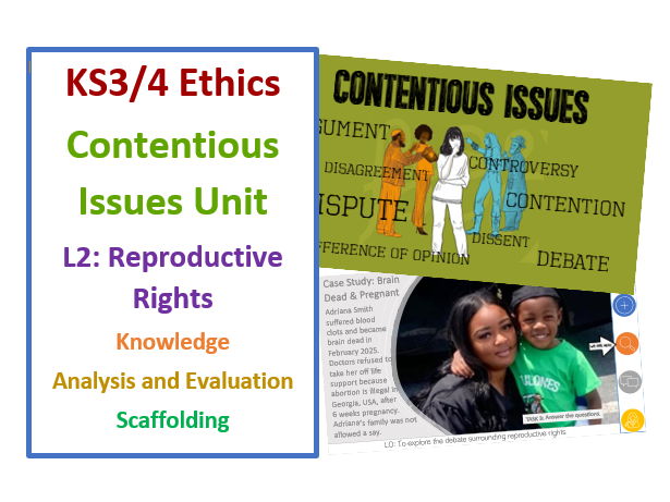 KS3/4 Philosophy & Ethics: Contentious Issues Unit: Lesson 2: Reproductive Rights