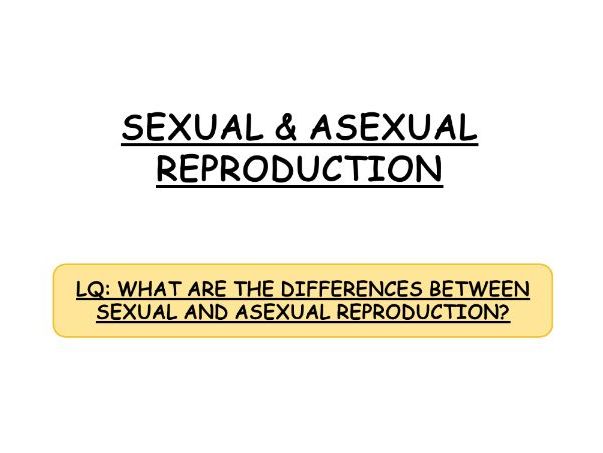 **iGCSE Biology Edexcel - SEXUAL & ASEXUAL REPRODUCTION**