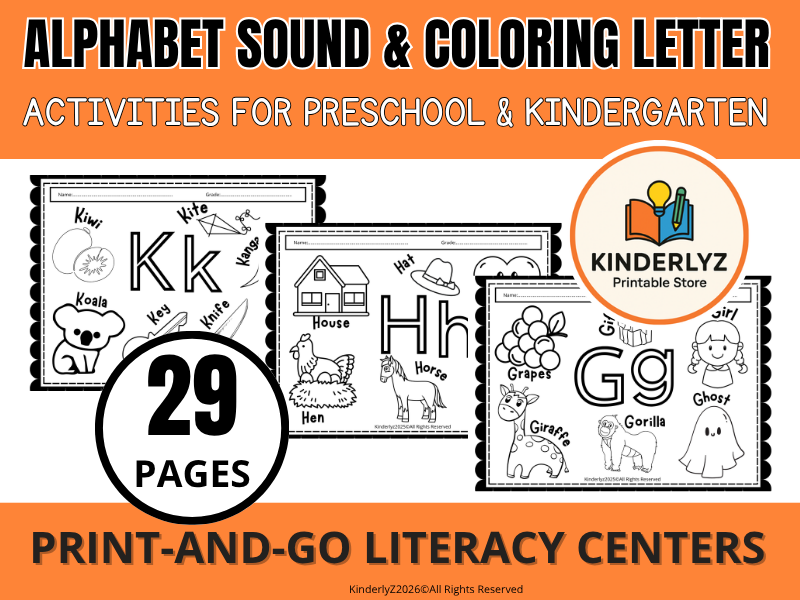 Alphabet Letter Sound Worksheets A-Z