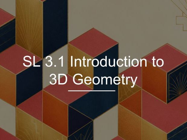 IB Math AI SL 3.1 - Introduction to 3D Geometry