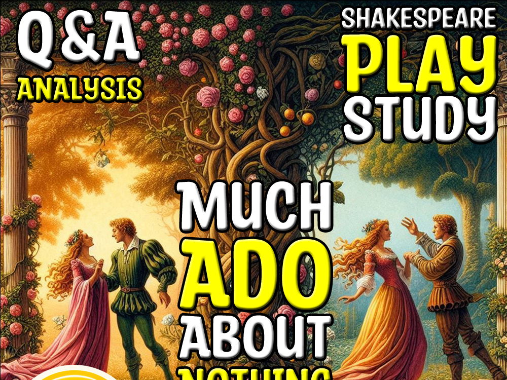 Much Ado About Nothing & As You Like It Q&A Analysis for Shakespeare Sub Plan
