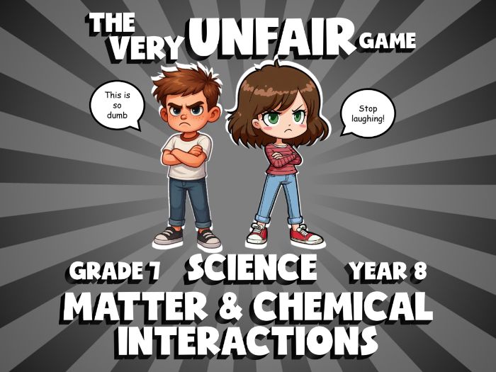 Matter & Chemical Interactions VERY UNFAIR GAME | No-Prep Year 8 Science Review Activity