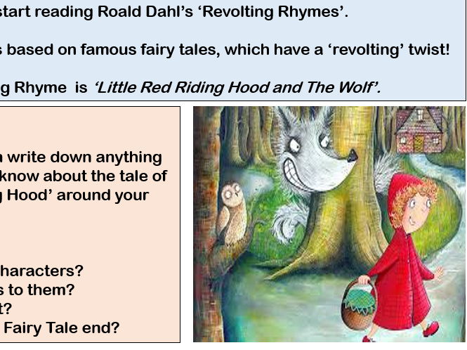 KS3 Roald Dahl Revolting Rhymes