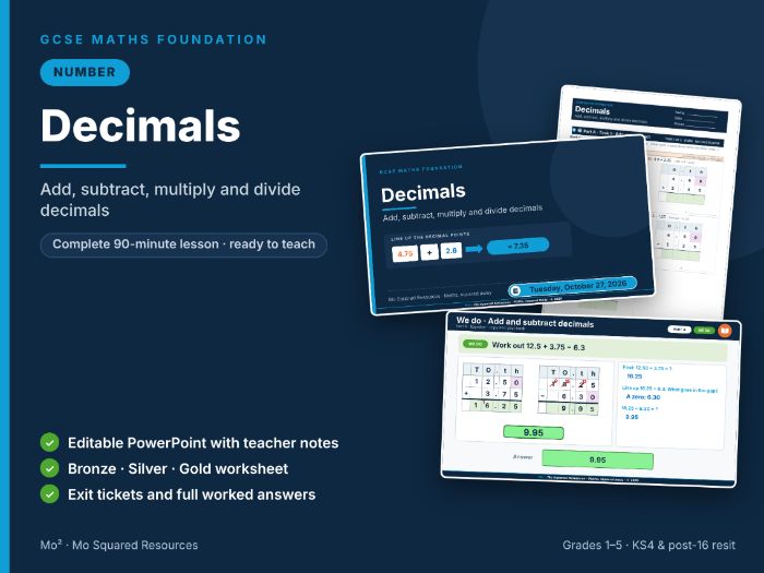 Decimals – GCSE Maths Foundation Lesson