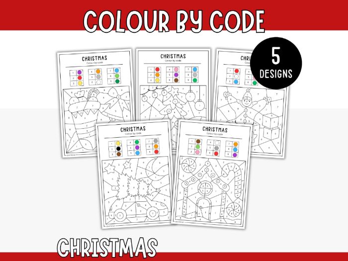 Colour by Code - Christmas