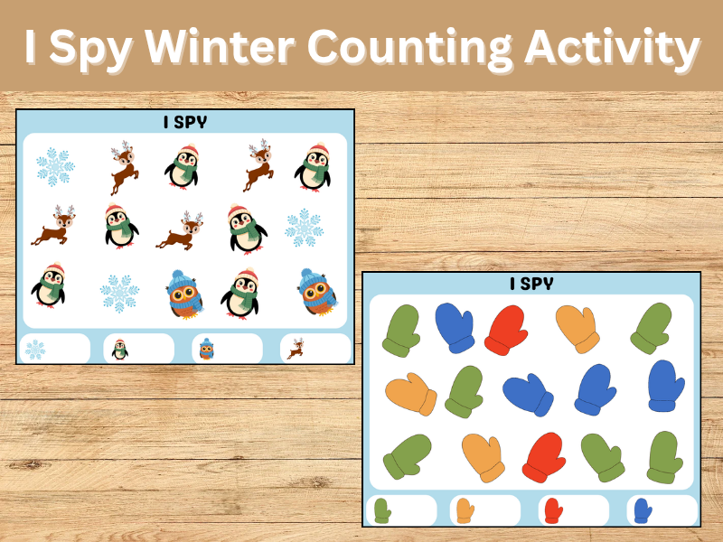 I Spy Winter Counting Activity