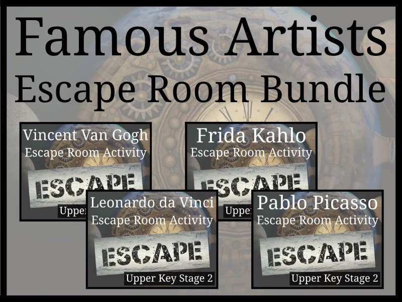 Famous Artists Escape Room Activity Bundle | Year 5 or Year 6