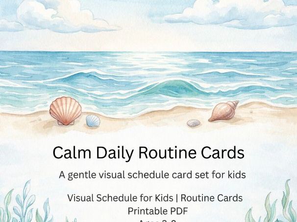 Calm Daily Routine Cards