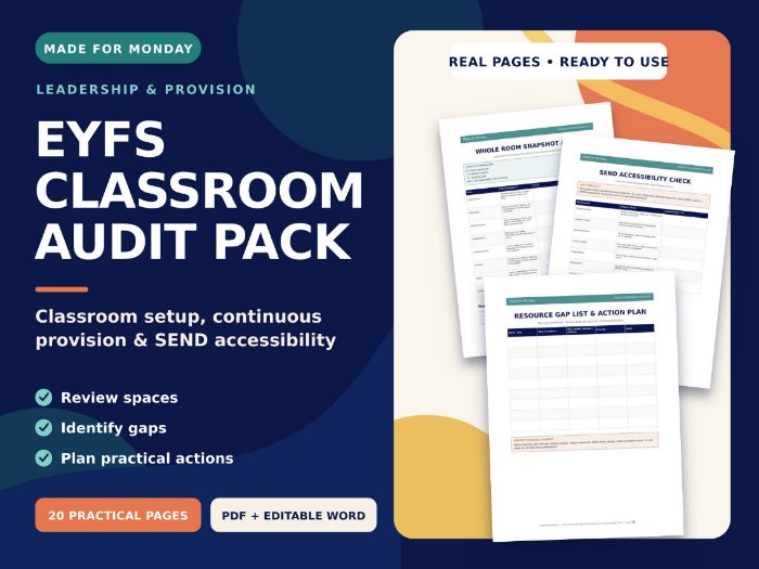 EYFS Classroom Setup & Continuous Provision Audit Pack