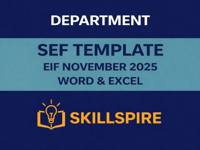 Department SEF Template | EIF November 2025 | Word & Excel