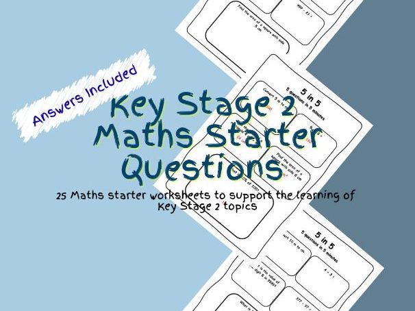 Key Stage 2 Maths Starter Questions Worksheets PDF