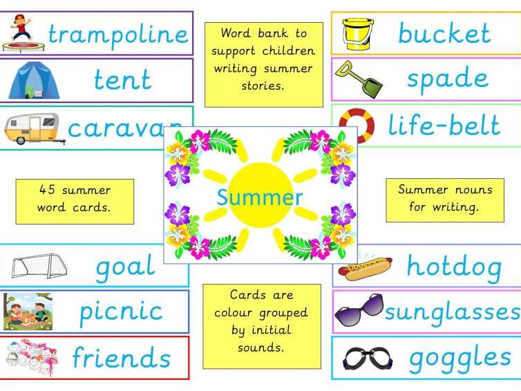 Summer Nouns Teaching Resources