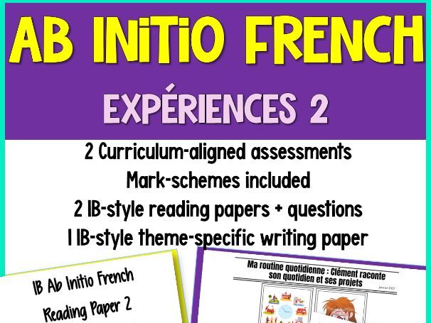 IB French Ab Initio Writing Reading | Experiences | Daily Routine | Exam Prep 2