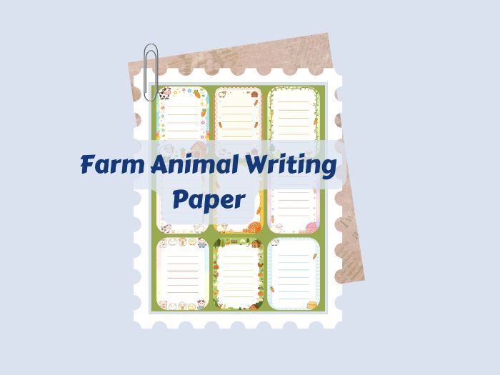 9 Farm Animal Writing Paper | Phonics & CVC Word Practice Sheets