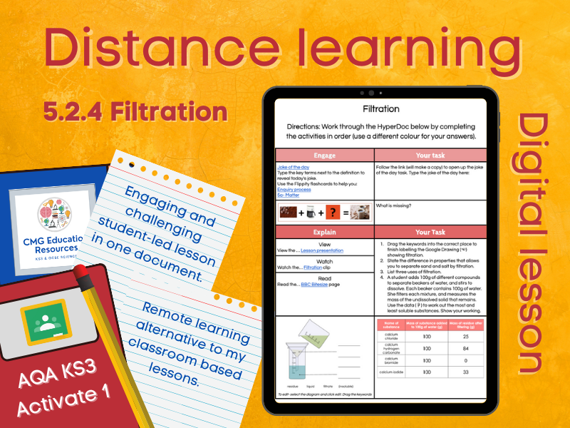 5.2.4 Filtration Distance learning (AQA KS3 Activate 1) Teaching