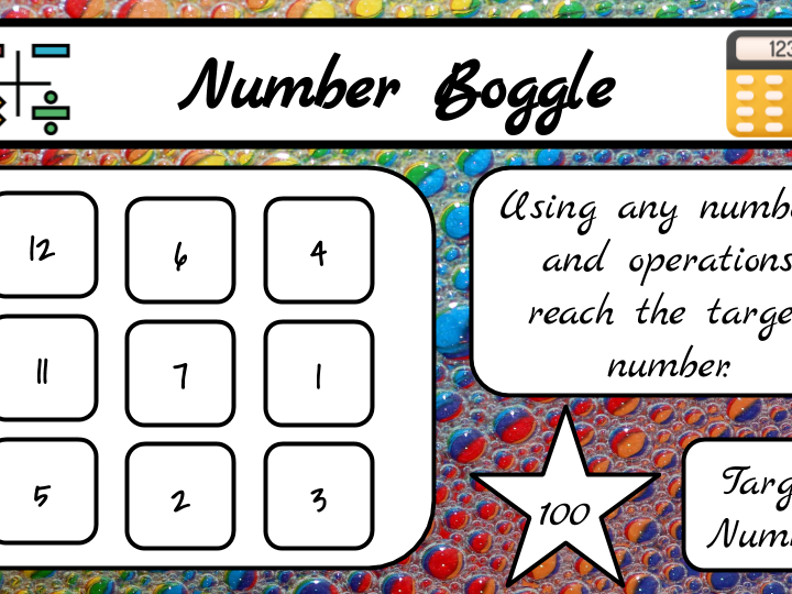 Letter and Number Boggle