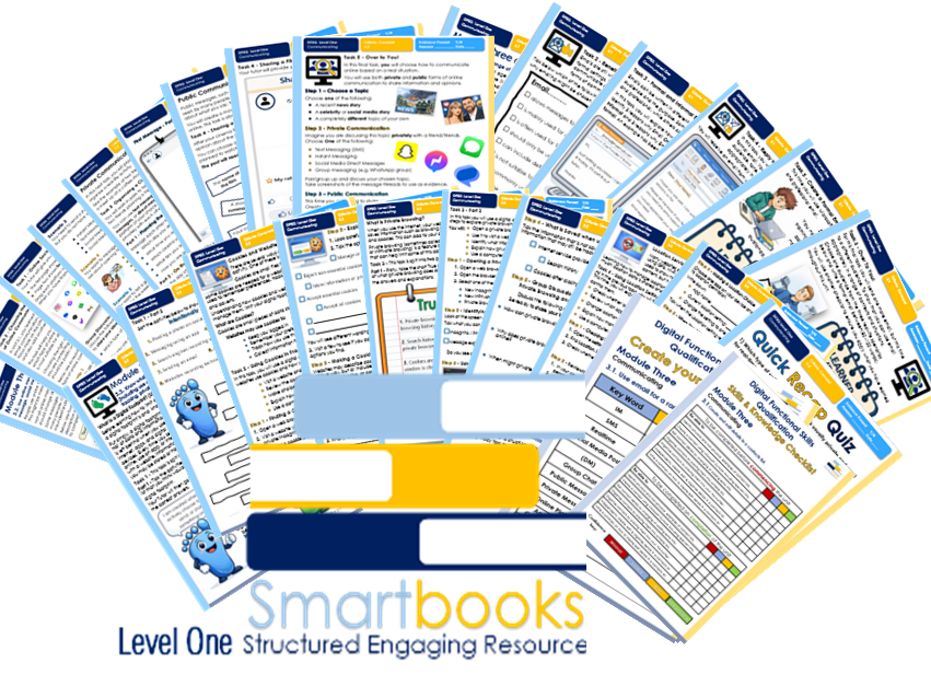Digital Functional Skills Level One - Module 3- Complete 3.1 – 3.3 BUNDLE