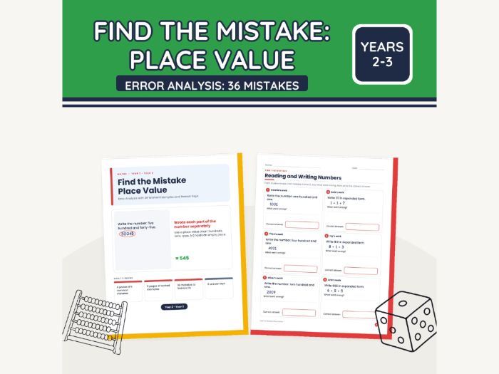 Find the Mistake: Place Value