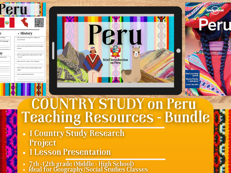 Country Study Teaching Resources - Peru - Social Studies + Geography