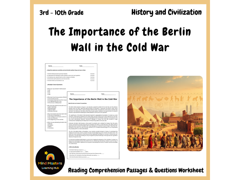 The Importance of the Berlin Wall in the Cold War Reading Comprehension Passages