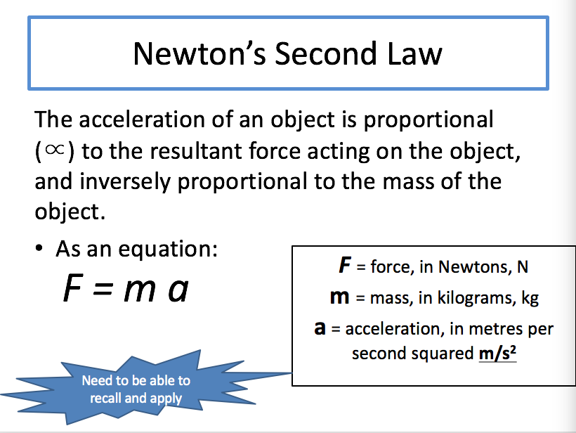 Newton's Laws of motion Skeleton PP for AQA Combined Science (Physics topic 6.5.4.2)