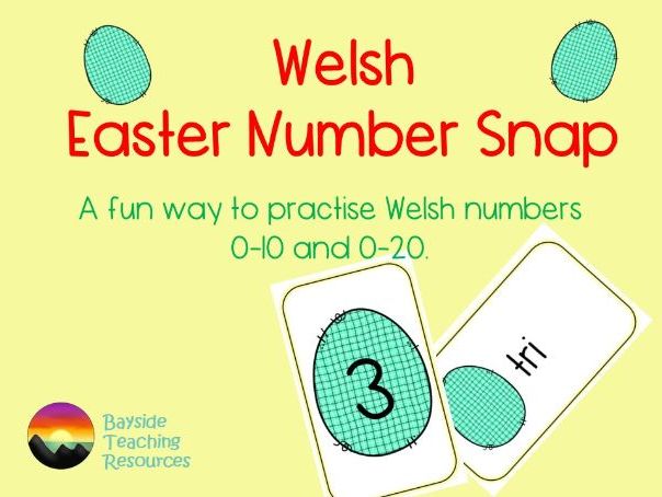 Welsh numbers - Easter matching game