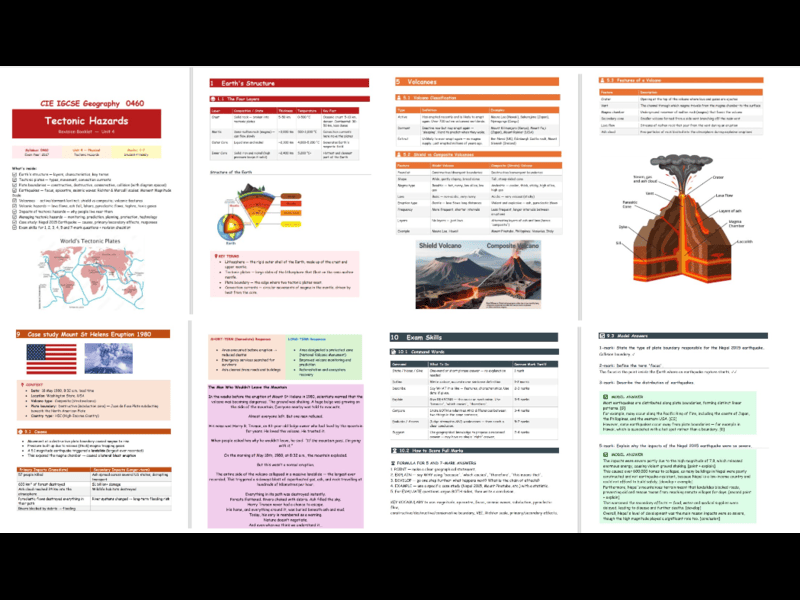 CIE IGCSE New Spec - Rivers student revision booklet
