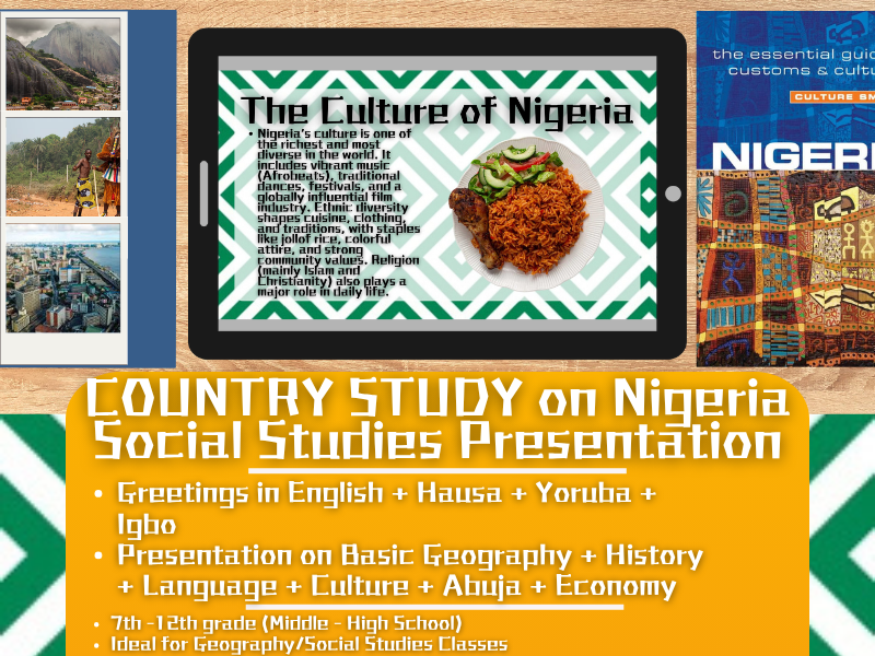 Nigeria Country Study - Geography + Social Studies Presentation - West Africa