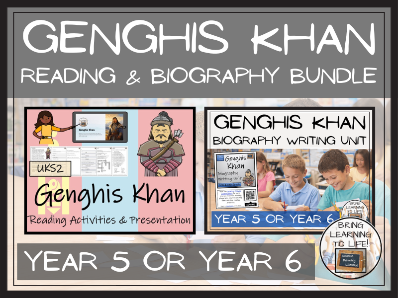 Genghis Khan Reading Comprehension & Biography Bundle  | UKS2