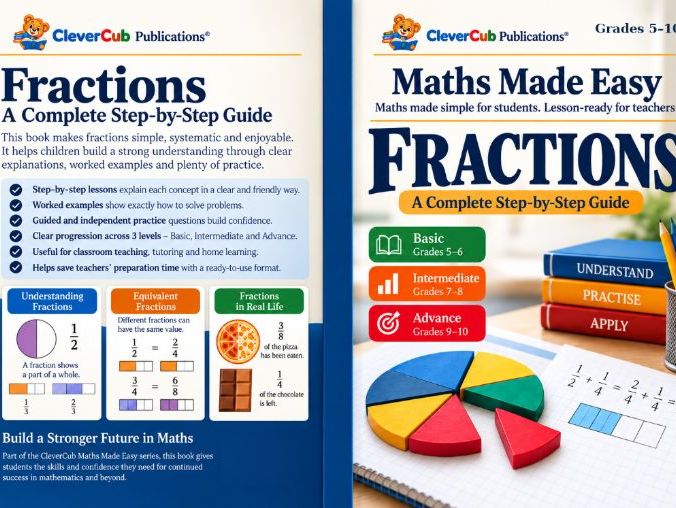Fractions : Basic to Advanced, Explainations,Practice with Answers. UK Grades 5-10 | Maths Made Easy
