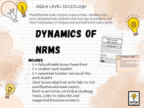 AQA A level Sociology - Beliefs in Society - Dynamics of NRMs
