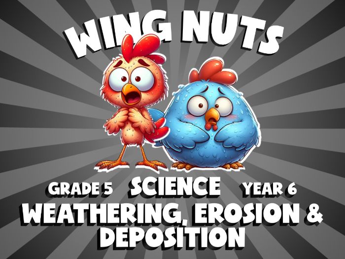 Weathering, Erosion & Deposition WING NUTS Science Game | No-Prep Year 6 Review Activity