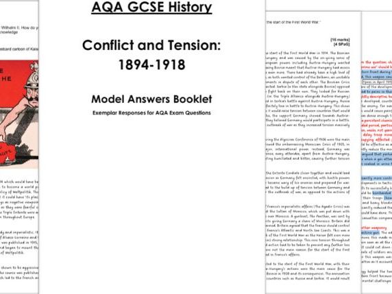 Model Answers: Conflict and Tension – 1894-1918 (AQA GCSE History)