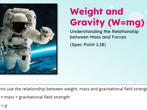 IGCSE Physics: W=mg | Edexcel Modular | Unit 1 | L11