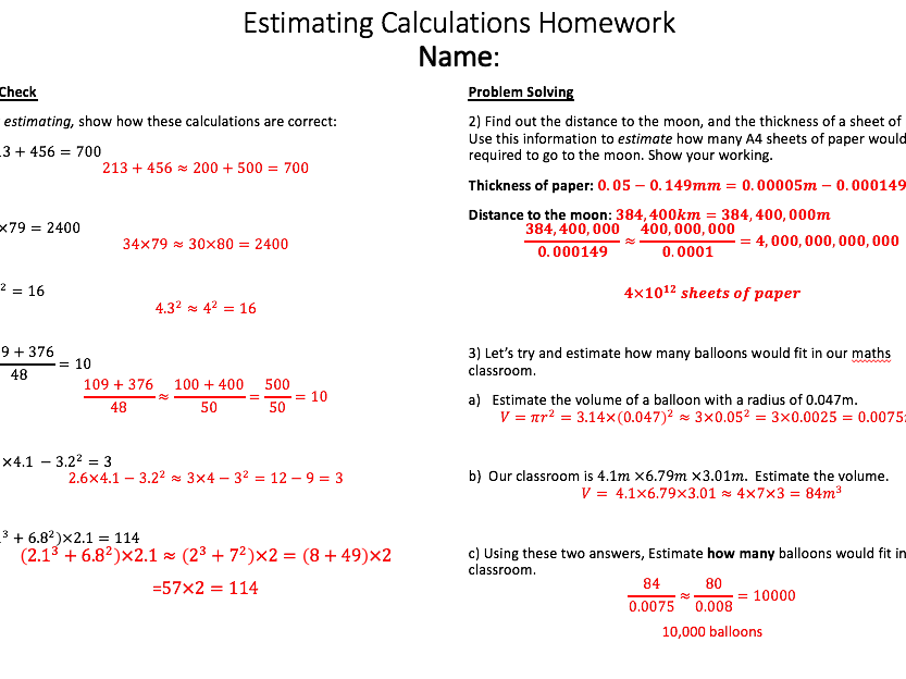 Estimation word problems 6th grade pdf picture