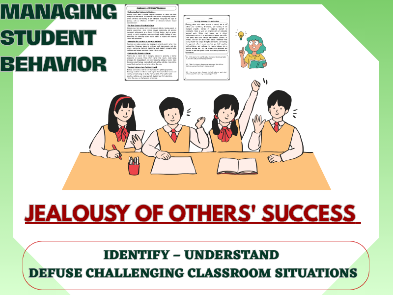 Jealousy of Others' Success: A Complete Guide for Teachers, Parents, and Students.