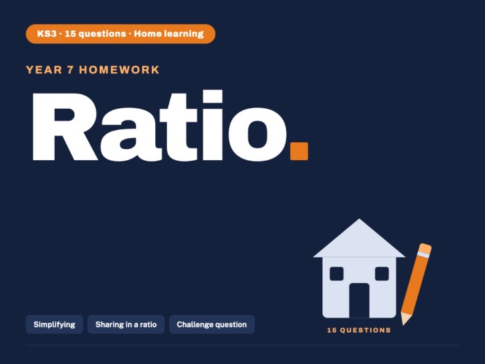Year 7 Maths | Ratio | Homework