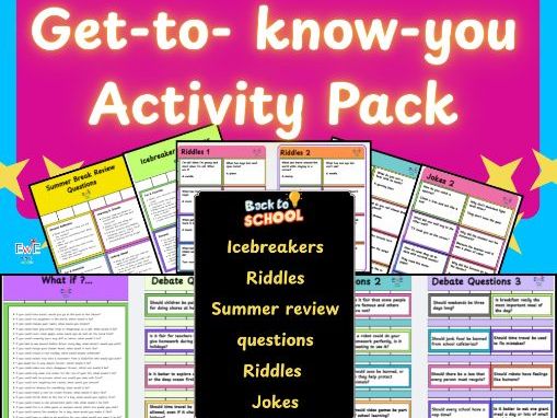ESL Icebreaker Worksheets & Games Speaking & Listening Activities | Year 5–9 | KS2, KS3
