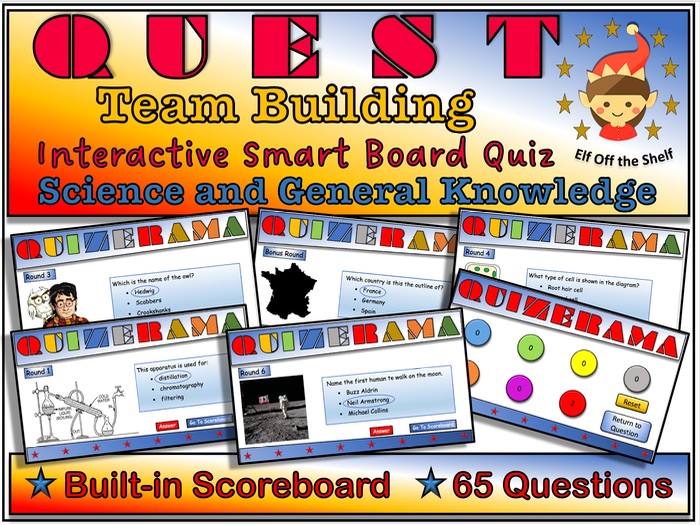 Back to School or End of Year Team Building Science and  General Knowledge Quiz 2 KS3