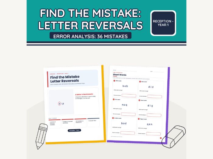 Find the Mistake: Letter Reversals