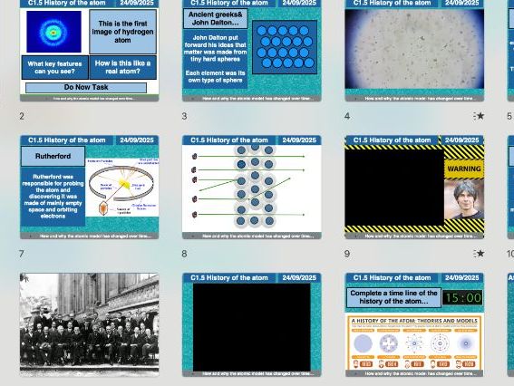 AQA Chemistry C1.5 – History of the Atom (Updated 2025 | Editable Lesson, Worksheets, Assessment & F