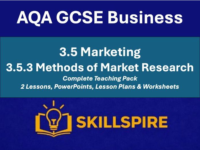 AQA GCSE Business 3.5.3 Complete Teaching Pack | 2 Lessons, PowerPoints, Lesson Plans & Worksheets
