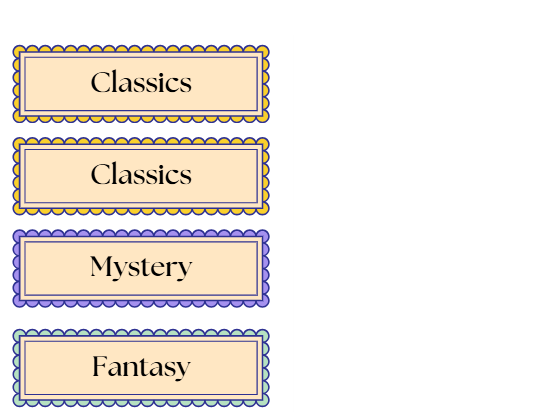 Book Corner Genre Labels
