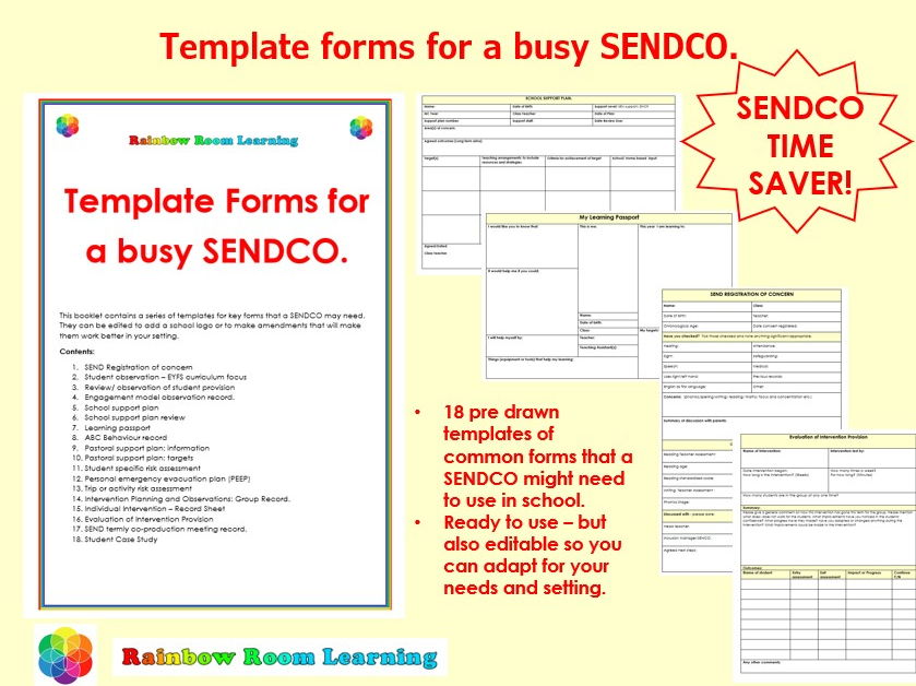 SENDCO Support - Template Forms Booklet