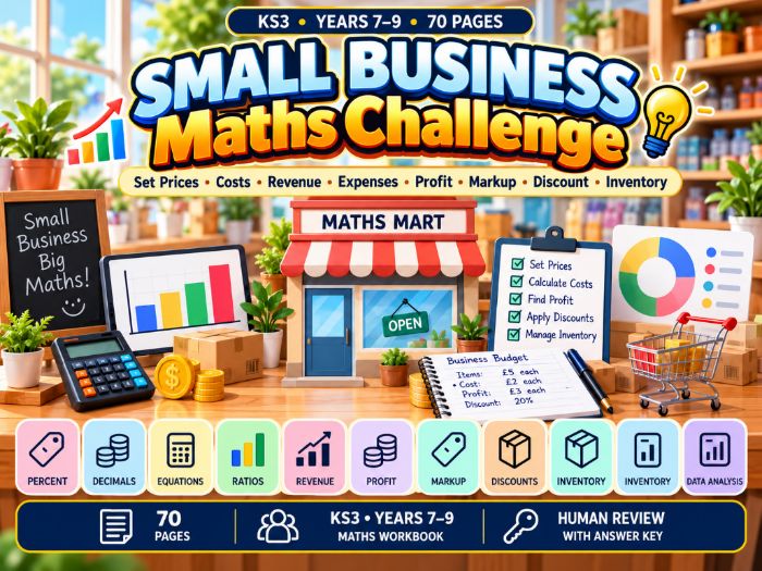 Small Business Maths Challenge | KS3 Financial Maths | 70 Pages