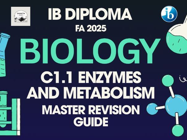IBDP Biology C1.1 Enzymes and Metabolism - Revision Guide | FA 2025 | SL & HL I NoS, TOK, IA Spark