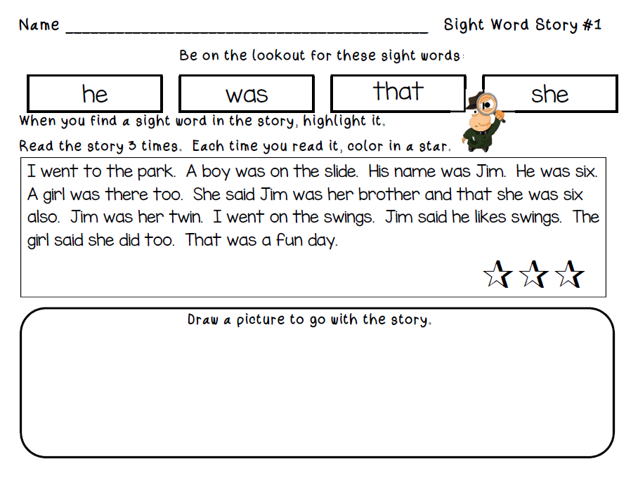 Dolch Word Sentences