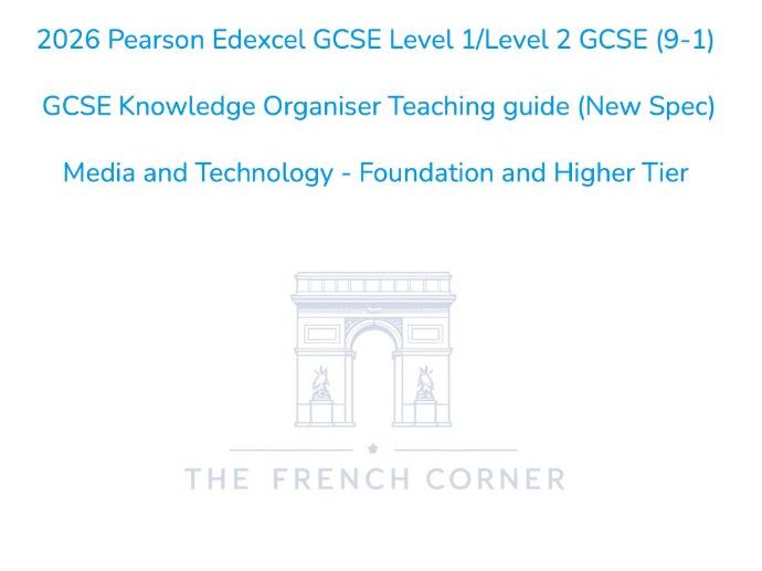 2026 Edexcel GCSE French KO + Writing Mat – Media and Technology (French and English)