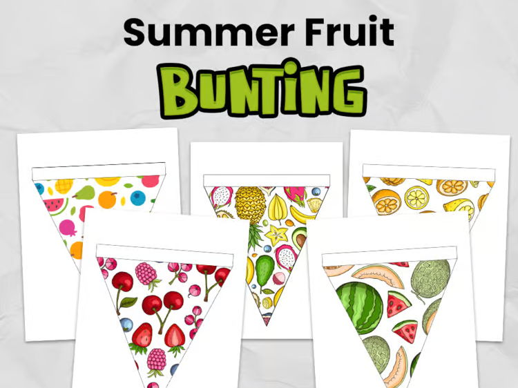 Classroom Bunting Summer & Fruit themed