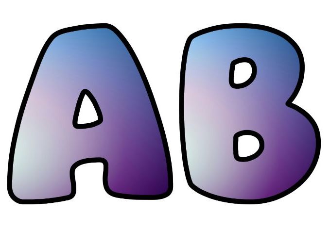 Bright Light Purple Fade Lettering Set for Classroom Display | Upper & Lowercase, 0-9 and Signs